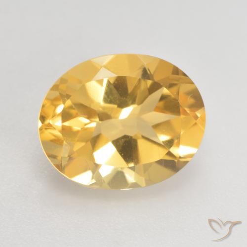 3.59ct Natural Dorado medio Citrino, Ovalada, VVS-VS