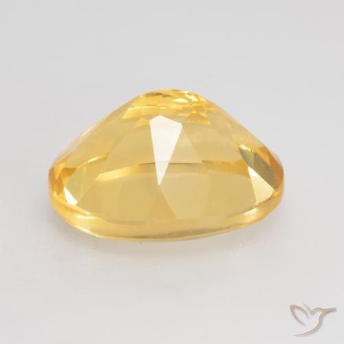 Citrino Dorado medio natural de 3.59 ct, Ovalada, VVS-VS