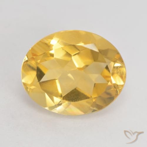 3.04ct Natural Dorado medio Citrino, Ovalada, VVS-VS