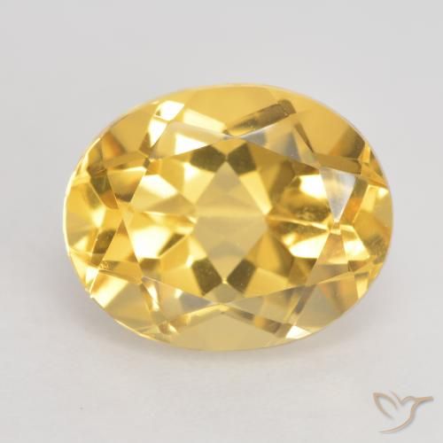 3.66ct Natural Dorado medio Citrino, Ovalada, VVS-VS