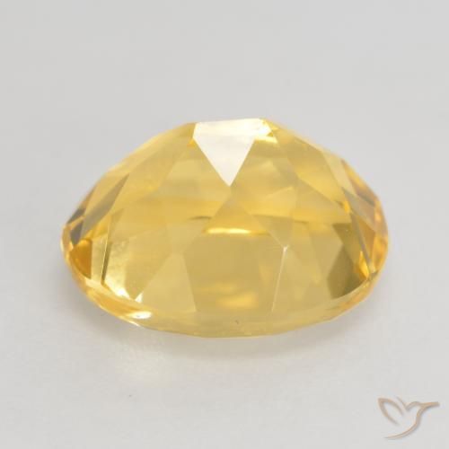 Citrino Dorado medio natural de 3.66 ct, Ovalada, VVS-VS
