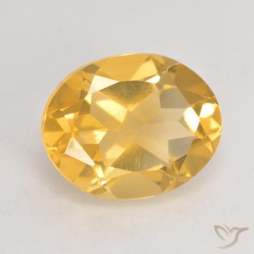 Citrino Dorado claro natural de 3.24 ct, Ovalada, VVS-VS