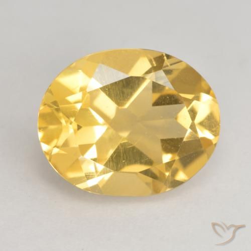 3.15ct Natural Dorado medio Citrino, Ovalada, VVS-VS