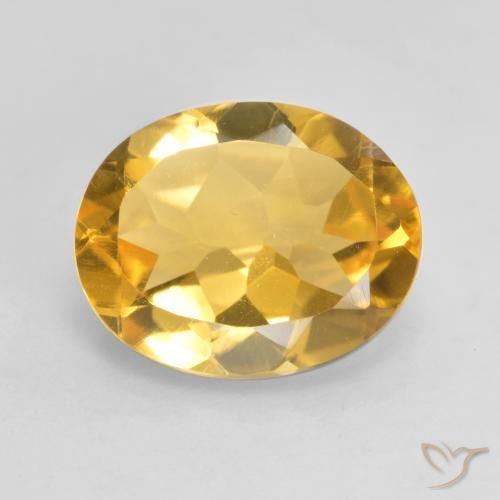 3.06ct Natural Naranja dorado intenso Citrino, Ovalada, VVS-VS