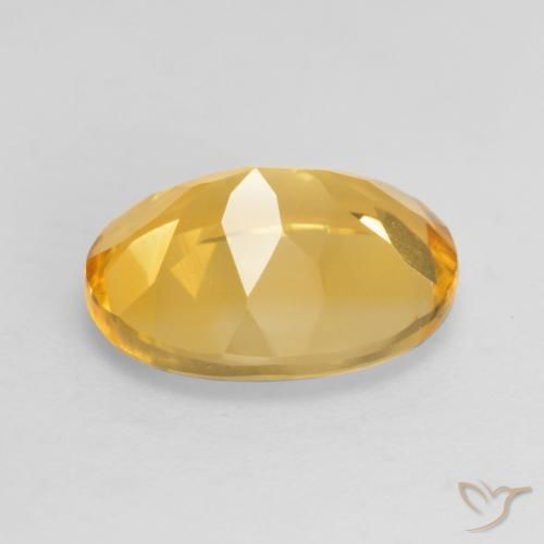 Citrino Naranja dorado intenso natural de 3.06 ct, Ovalada, VVS-VS