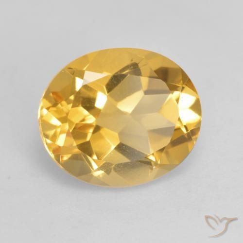 Citrino Naranja dorado intenso natural de 3.63 ct, Ovalada, VVS-VS