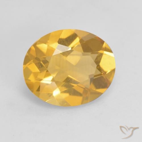 Citrino Dorado oscuro medio natural de 2.78 ct, Ovalada, VS