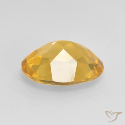 Citrino Dorado oscuro medio natural de 2.78 ct, Ovalada, VS