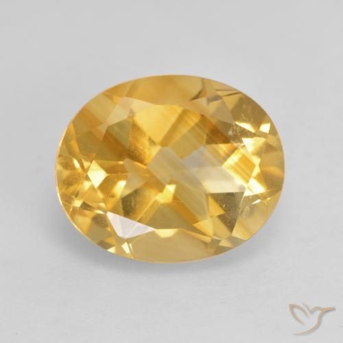 3.73ct Natural Naranja dorado intenso Citrino, Ovalada, VS