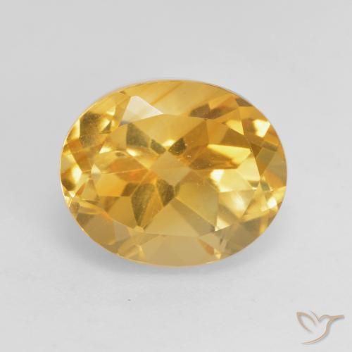 3.79ct Natural Naranja dorado intenso Citrino, Ovalada, VS