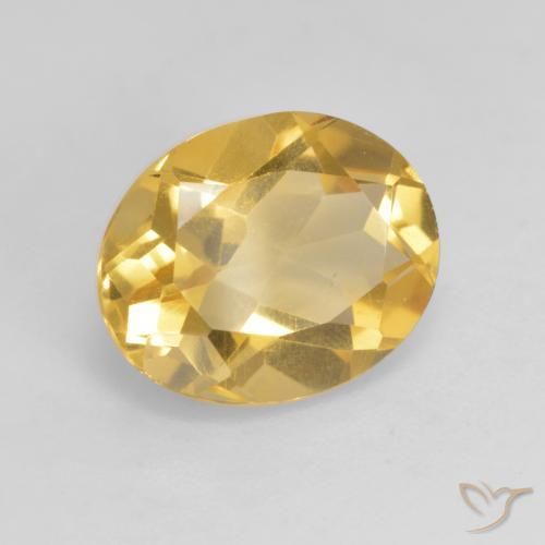 Citrino Naranja dorado intenso natural de 2.90 ct, Ovalada, VS