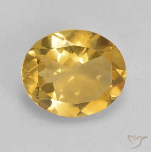 3.34ct Natural Dorado medio Citrino, Ovalada, VS