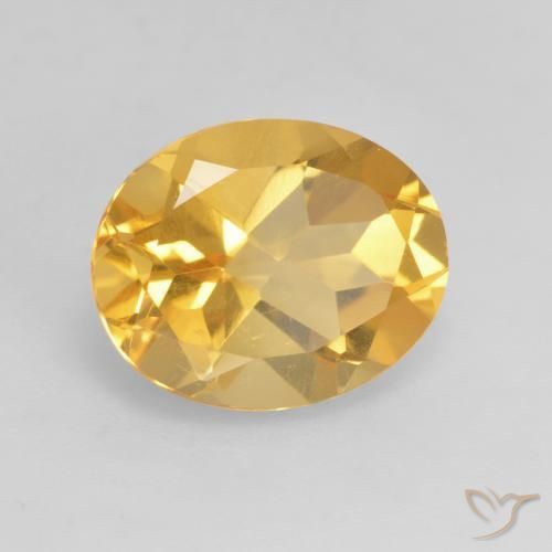 Citrino Dorado claro natural de 3.17 ct, Ovalada, VVS-VS