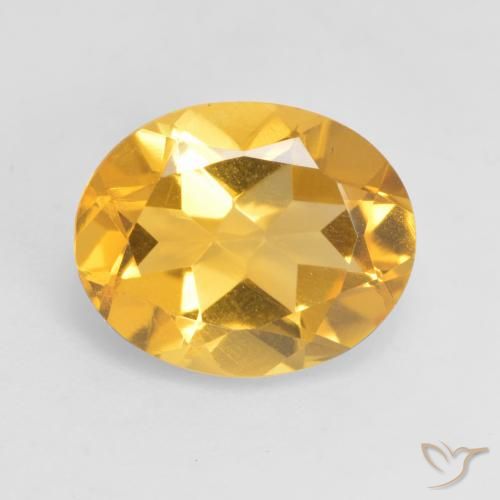 3.17ct Natural Dorado medio Citrino, Ovalada, VVS-VS