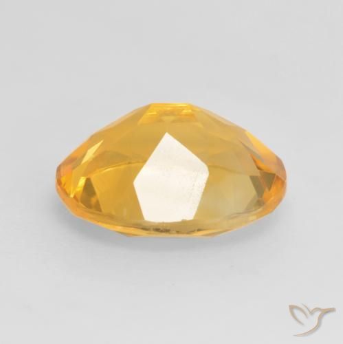Citrino Dorado medio natural de 3.17 ct, Ovalada, VVS-VS