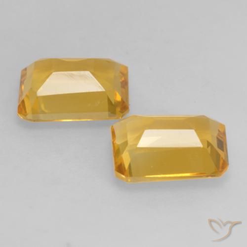 Gemas de Citrino Dorado claro natural de 2.66 ct, Corte Octágono / Esmeralda, VVS-VS