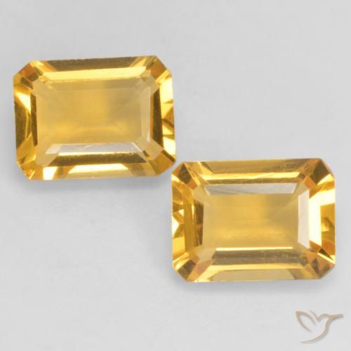 2.70ctw Natural Dorado intenso Citrino, corte esmeralda, VVS-VS