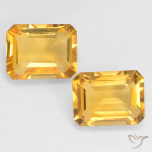 2.96ctw Natural Dorado oscuro Citrino, corte esmeralda, VVS-VS