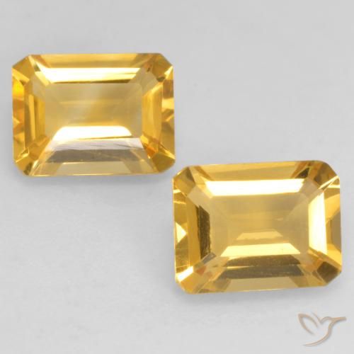 2.67ctw Natural Dorado intenso Citrino, corte esmeralda, VVS-VS