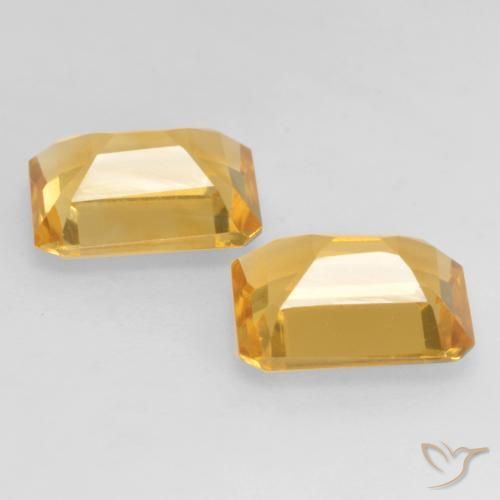 Gemas de Citrino Dorado intenso natural de 2.67 ct, Corte Octágono / Esmeralda, VVS-VS
