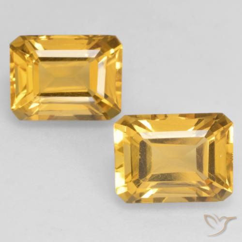 3.43ctw Natural Dorado Citrino, corte esmeralda, VVS-VS