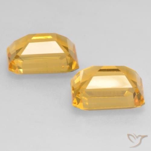 Gemas de Citrino Dorado claro natural de 3.21 ct, Corte Octágono / Esmeralda, VVS-VS