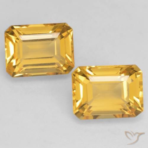 3.40ctw Natural Dorado claro Citrino, corte esmeralda, VVS-VS