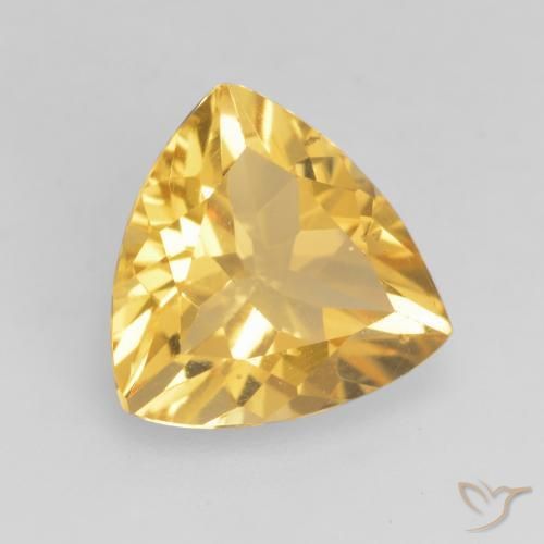 Citrino Dorado medio natural de 2.05 ct, Trillón, VVS-VS