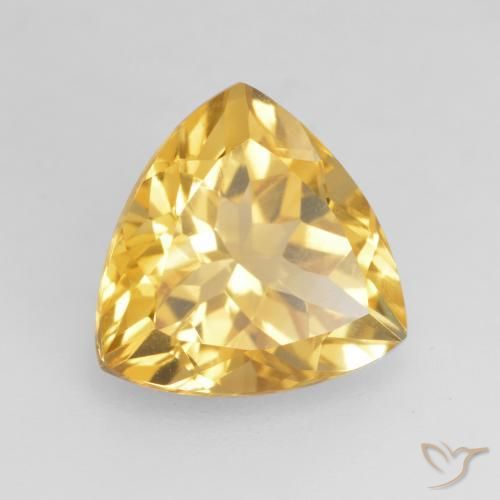 Citrino Dorado medio natural de 2.29 ct, Trillón, VVS-VS