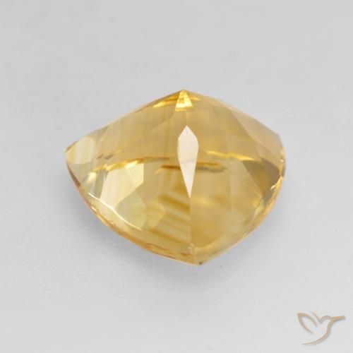 Citrino Dorado medio natural de 2.29 ct, Trillón, VVS-VS
