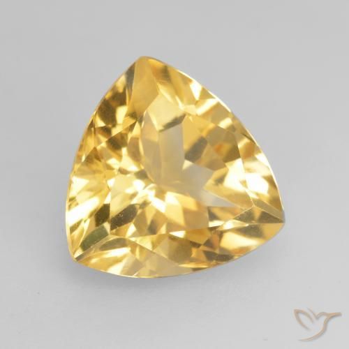 Citrino Dorado natural de 2.20 ct, Trillón, VVS-VS