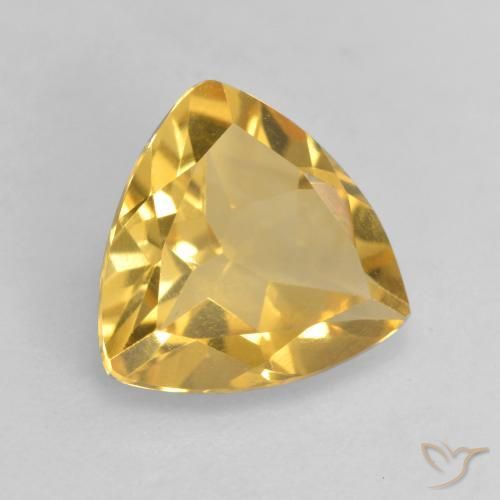 Citrino Dorado medio natural de 1.96 ct, Trillón, VVS-VS