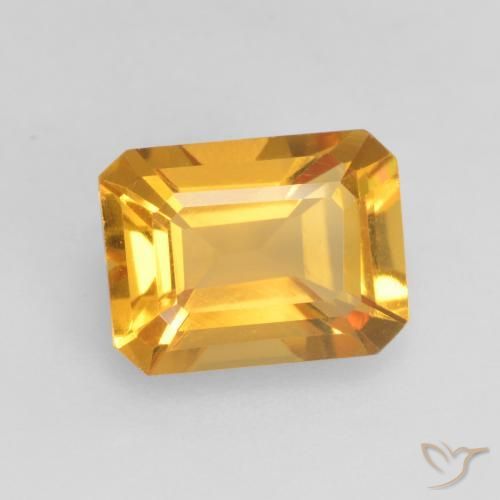 Citrino Dorado oscuro natural de 1.38 ct, Corte Octágono / Esmeralda, VVS-VS