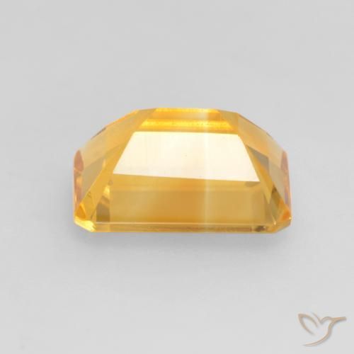Citrino Naranja dorado intenso natural de 1.39 ct, Corte Octágono / Esmeralda, VVS-VS