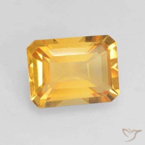 Citrino Dorado oscuro natural de 1.57 ct, Corte Octágono / Esmeralda, VVS-VS