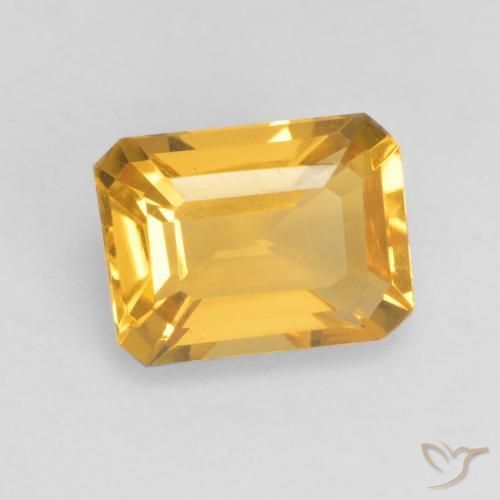 Citrino Dorado oscuro natural de 1.51 ct, Corte Octágono / Esmeralda, VVS-VS