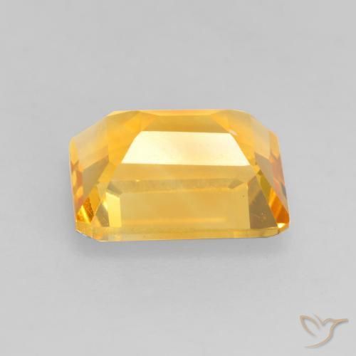 Citrino Dorado claro natural de 1.55 ct, Corte Octágono / Esmeralda, VVS-VS
