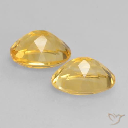 Gemas de Citrino Naranja dorado natural de 3.57 ct, Ovalada, VS