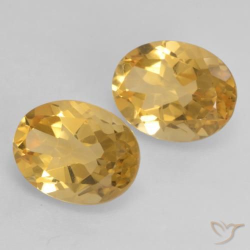 Gemas de Citrino Naranja dorado intenso natural de 3.42 ct, Ovalada, VVS-VS