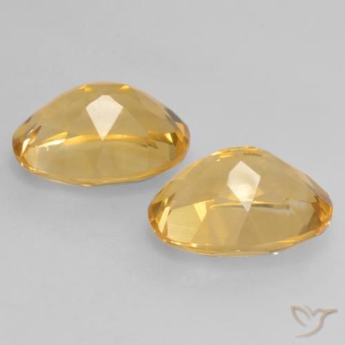 Gemas de Citrino Naranja dorado intenso natural de 3.42 ct, Ovalada, VVS-VS