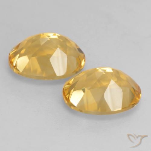 Gemas de Citrino Dorado medio natural de 3.55 ct, Ovalada, VVS-VS