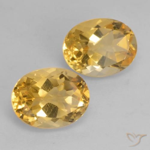 Gemas de Citrino Naranja dorado intenso natural de 3.67 ct, Ovalada, VVS-VS