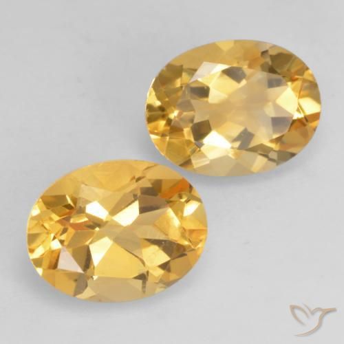 Gemas de Citrino Naranja dorado natural de 3.52 ct, Ovalada, VVS-VS