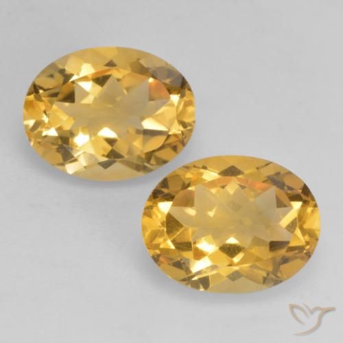 3.37ctw Natural Dorado medio Citrino, Ovalada, VVS-VS