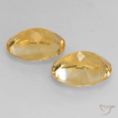 Gemas de Citrino Dorado medio natural de 3.37 ct, Ovalada, VVS-VS
