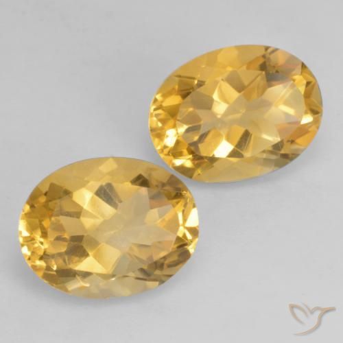 Gemas de Citrino Naranja dorado natural de 3.51 ct, Ovalada, VVS-VS