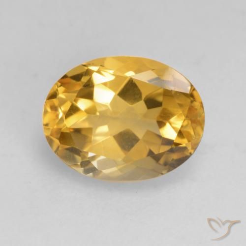 1.97ct Natural Dorado oscuro medio Citrino, Ovalada, VVS-VS