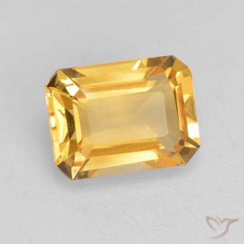 Citrino Dorado claro natural de 1.65 ct, Corte Octágono / Esmeralda, VVS-VS