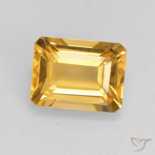 1.72ct Natural Dorado oscuro medio Citrino, corte esmeralda, VVS-VS
