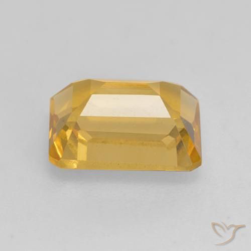 Citrino Dorado oscuro medio natural de 1.72 ct, Corte Octágono / Esmeralda, VVS-VS